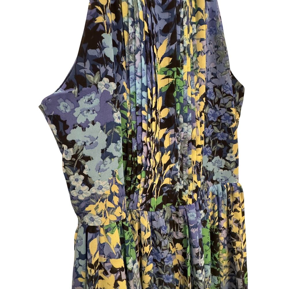 Nicole Miller Studio blue floral dress size 4 - Picture 7 of 14